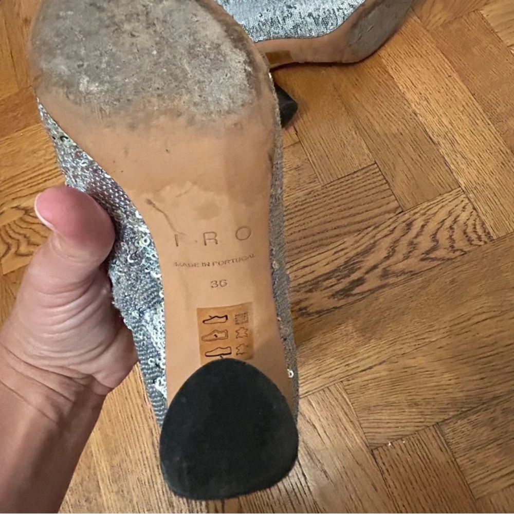 IRO Silver Sequin Heeled Boots - Picture 6 of 6